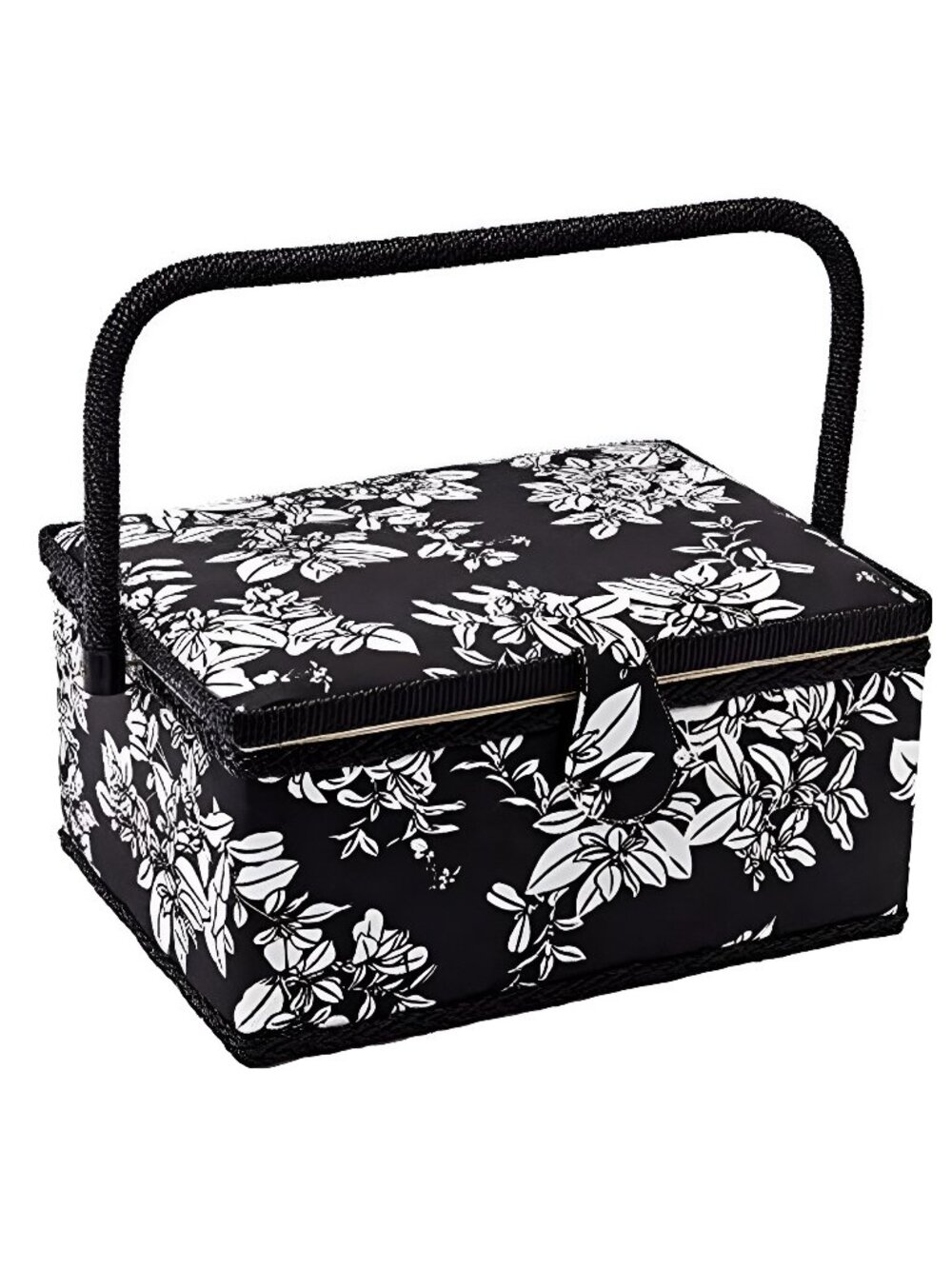 Sewing Basket with Floral Print Design - Sewing Kit Storage Box